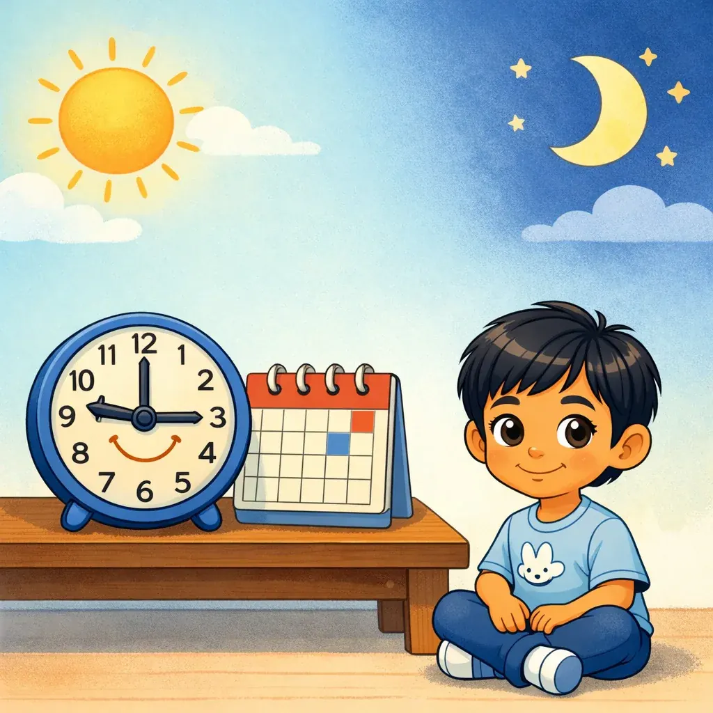 Cover of the illustrated social story about understanding time.