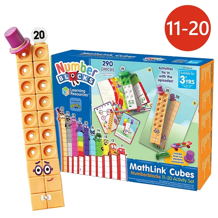 MathLink Cubes Numberblocks 11 to 20 activity set.