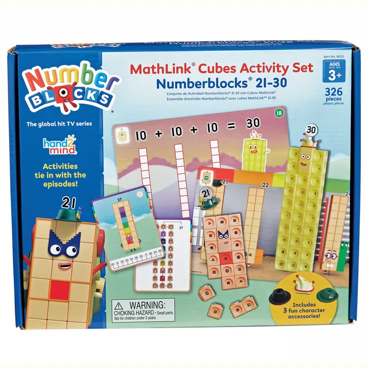 MathLink Cubes Numberblocks 21 to 30 activity set.